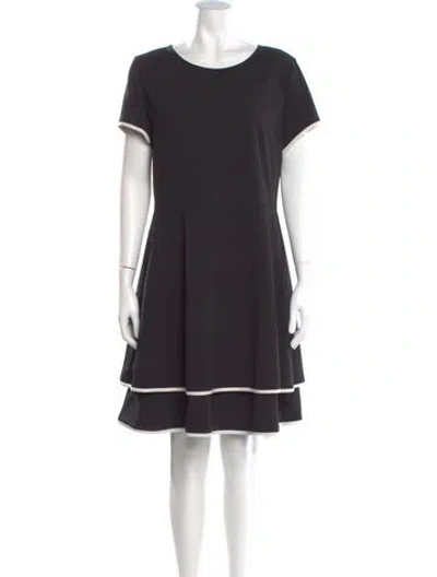 Pre-owned Neiman Marcus Bateau Neckline Mini Dress In Gray