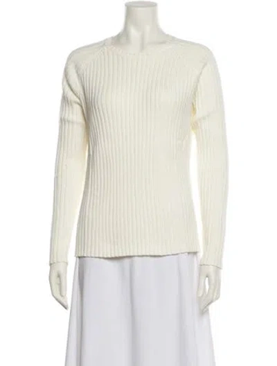 Pre-owned Neiman Marcus Bateau Neckline Sweater In Neutral