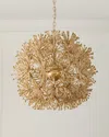 Neiman Marcus Beaded Flower Burst 28.5" 3-light Chandelier
