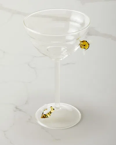 Neiman Marcus Bee Cocktail Glasses, Set Of 2 In Transparent