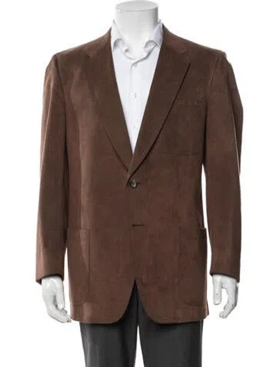 Pre-owned Neiman Marcus Blazer In Brown