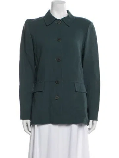 Pre-owned Neiman Marcus Blazer In Green