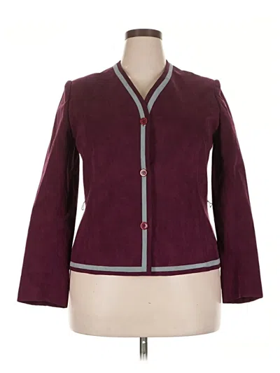 Pre-owned Neiman Marcus Blazer Jacket In Burgundy