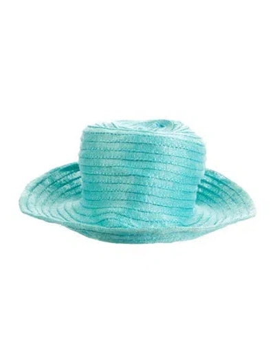 Pre-owned Neiman Marcus Blue Rayon Bucket Hat