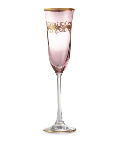 Neiman Marcus Blush Oro Bello Champagne Flutes, Set Of 4