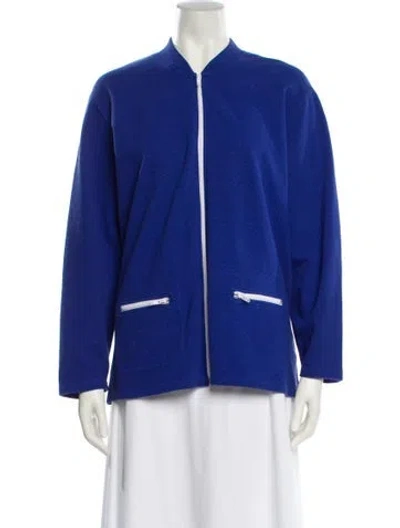 Pre-owned Neiman Marcus Bomber Jacket In Blue
