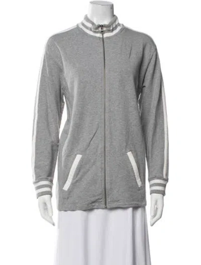 Pre-owned Neiman Marcus Bomber Jacket In Grey