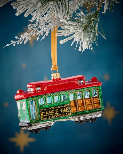 Neiman Marcus Cable Car Christmas Ornament In Multi