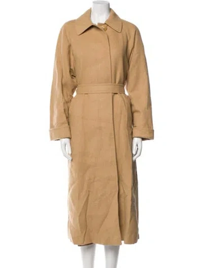 Pre-owned Neiman Marcus Camel Hair Trench Coat In Neutral