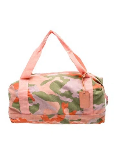 Pre-owned Neiman Marcus Canvas Top Handle Bag In Pink