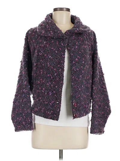 Pre-owned Neiman Marcus Cardigan Sweater In Purple
