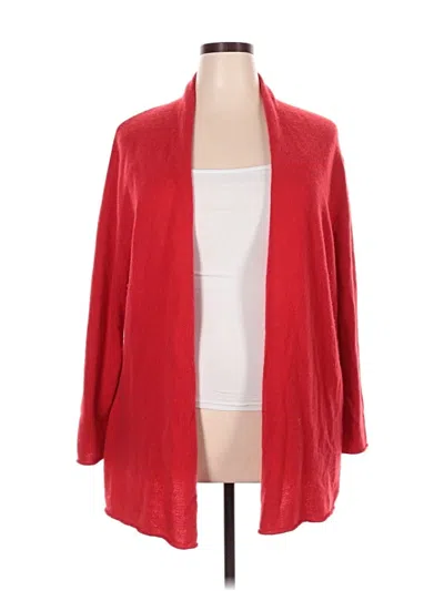 Pre-owned Neiman Marcus Cardigan Sweater In Red