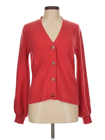Pre-owned Neiman Marcus Cardigan Sweater In Red
