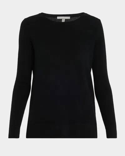 Neiman Marcus Cashmere Basic Crewneck Top In Multi