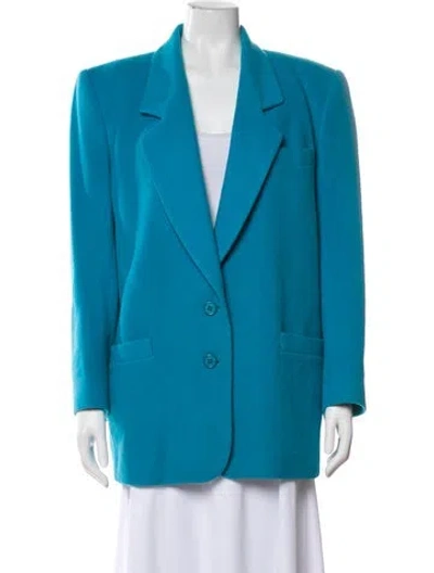 Pre-owned Neiman Marcus Cashmere Blazer In Blue