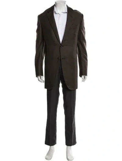 Pre-owned Neiman Marcus Cashmere Blazer In Brown