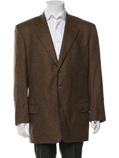 Pre-owned Neiman Marcus Cashmere Blazer In Brown