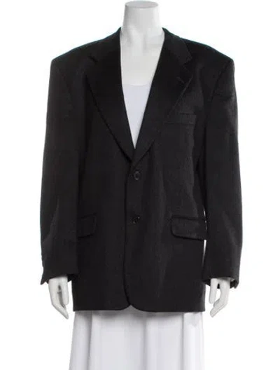 Pre-owned Neiman Marcus Cashmere Blazer In Gray