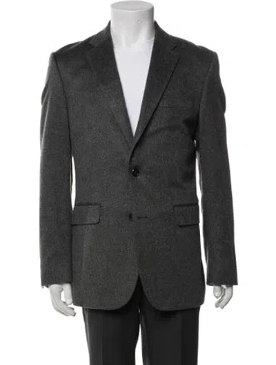 Pre-owned Neiman Marcus Cashmere Blazer In Gray