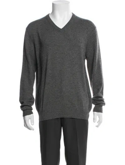 Pre-owned Neiman Marcus Cashmere Bomber Jacket In Gray