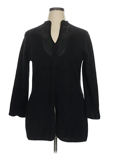 Pre-owned Neiman Marcus Cashmere Cardigan Sweater In Black