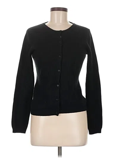 Pre-owned Neiman Marcus Cashmere Cardigan Sweater In Black
