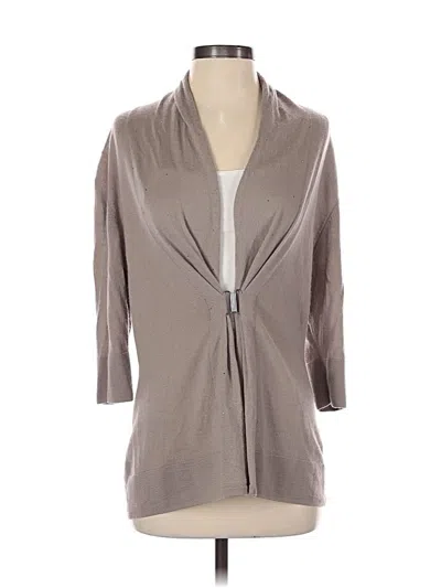 Pre-owned Neiman Marcus Cashmere Cardigan Sweater In Gray