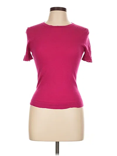 Pre-owned Neiman Marcus Cashmere Cardigan Sweater In Pink