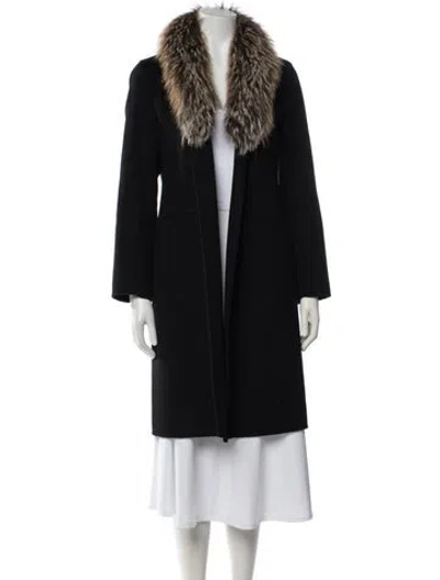 Pre-owned Neiman Marcus Cashmere Coat In Black