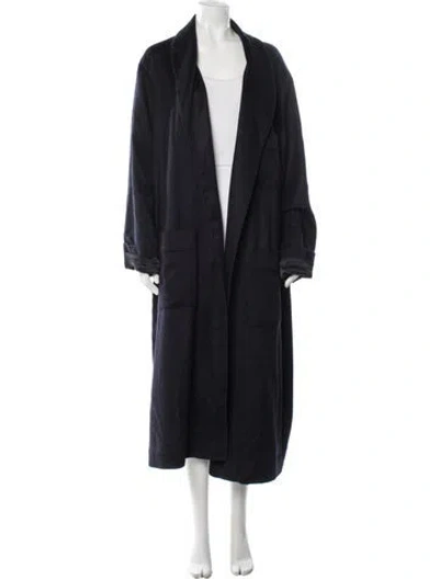 Pre-owned Neiman Marcus Cashmere Coat In Blue