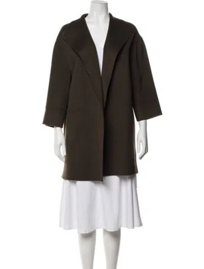 Pre-owned Neiman Marcus Cashmere Coat In Green