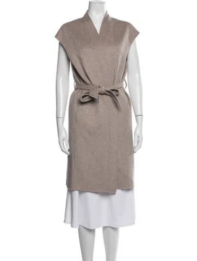 Pre-owned Neiman Marcus Cashmere Coat In Neutrals