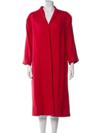 Pre-owned Neiman Marcus Cashmere Coat In Red