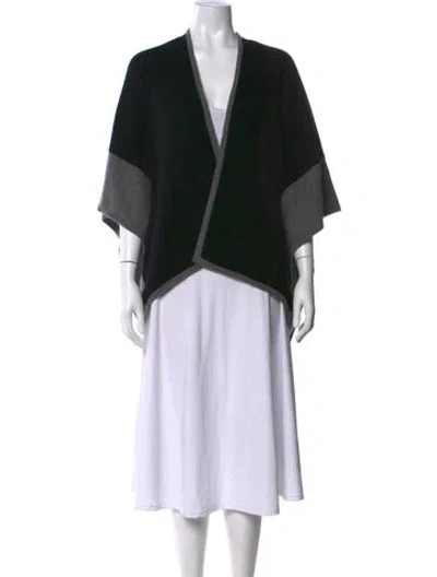 Pre-owned Neiman Marcus Cashmere Colorblock Pattern Sweater In Black