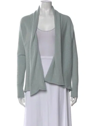 Pre-owned Neiman Marcus Cashmere Cowl Neck Sweater In Blue