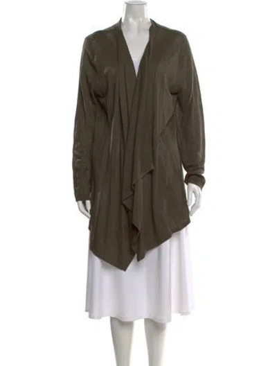 Pre-owned Neiman Marcus Cashmere Cowl Neck Sweater In Green