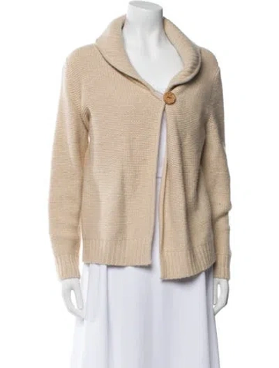 Pre-owned Neiman Marcus Cashmere Cowl Neck Sweater In Neutral