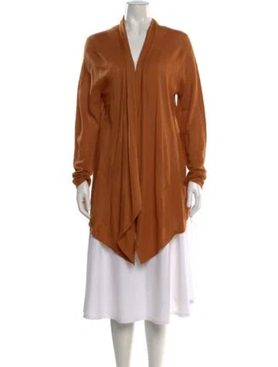 Pre-owned Neiman Marcus Cashmere Cowl Neck Sweater W/ Tags In Orange