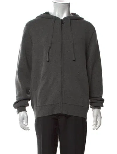Pre-owned Neiman Marcus Cashmere Crew Neck Hoodie W/ Tags In Grey