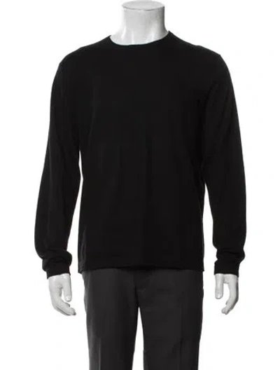 Pre-owned Neiman Marcus Cashmere Crew Neck Pullover In Black