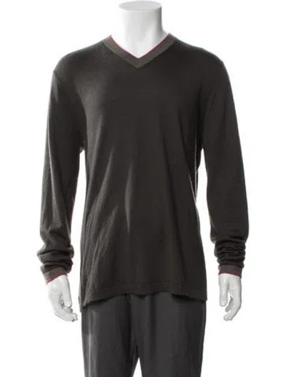 Pre-owned Neiman Marcus Cashmere Crew Neck Pullover In Blue