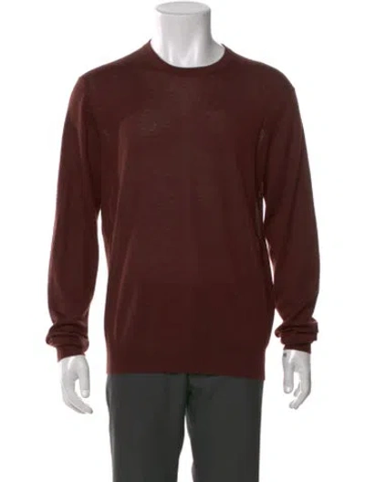 Pre-owned Neiman Marcus Cashmere Crew Neck Pullover In Brown