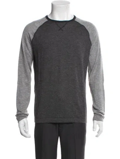 Pre-owned Neiman Marcus Cashmere Crew Neck Pullover In Gray