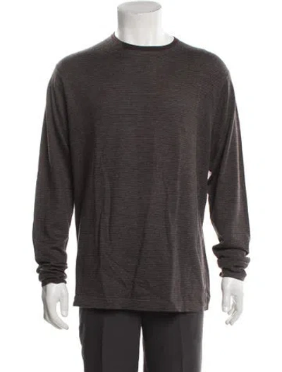 Pre-owned Neiman Marcus Cashmere Crew Neck Pullover In Gray
