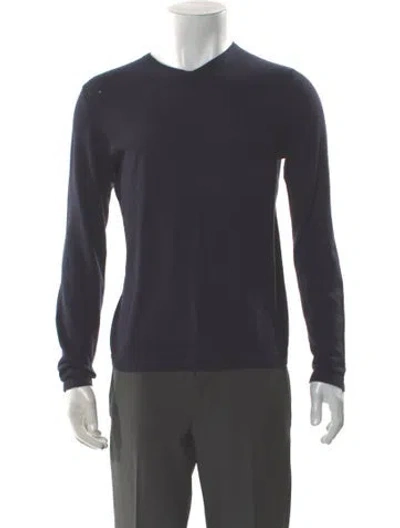 Pre-owned Neiman Marcus Cashmere Crew Neck Pullover In Gray