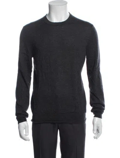 Pre-owned Neiman Marcus Cashmere Crew Neck Pullover In Gray