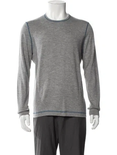 Pre-owned Neiman Marcus Cashmere Crew Neck Pullover In Gray