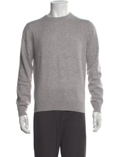 Pre-owned Neiman Marcus Cashmere Crew Neck Pullover In Gray