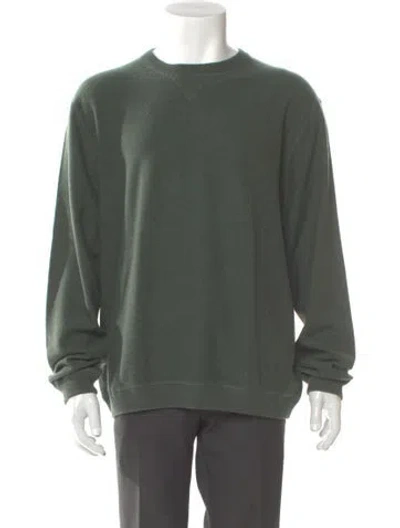 Pre-owned Neiman Marcus Cashmere Crew Neck Pullover In Green