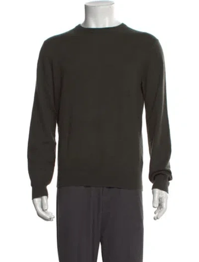 Pre-owned Neiman Marcus Cashmere Crew Neck Pullover In Green